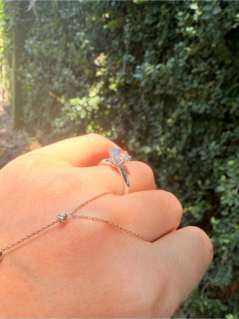 New Ring! Sterling Silver Pink Cubic Zirconia Ring Size: 7; 7.5; 8 available - Picture 2 of 16